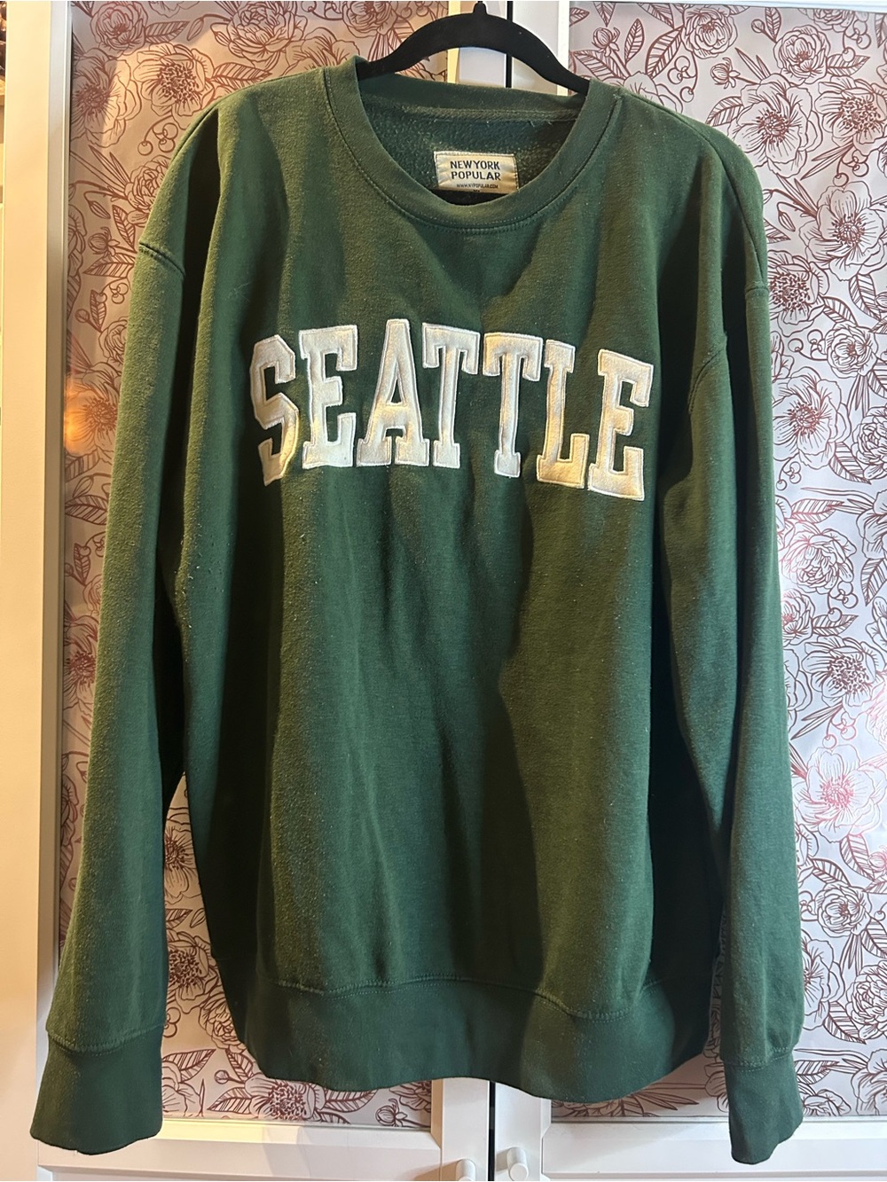“Seattle” Forest Green Crewneck Sweatshirt